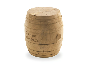 BOTTE - Low solid cedar wood stool by Riva 1920 - view 3